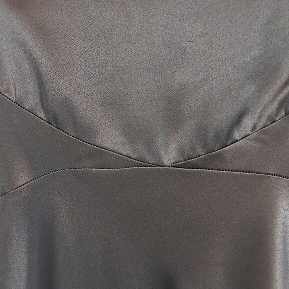 Bebe Women’s Y2K Top/Skirt Small Black Satin Flared Side Zipper Vintage USA - Picture 3 of 12